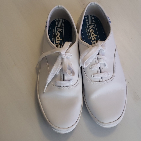 Keds champ CVO girls white leather sneakers 4.5 - Picture 4 of 7